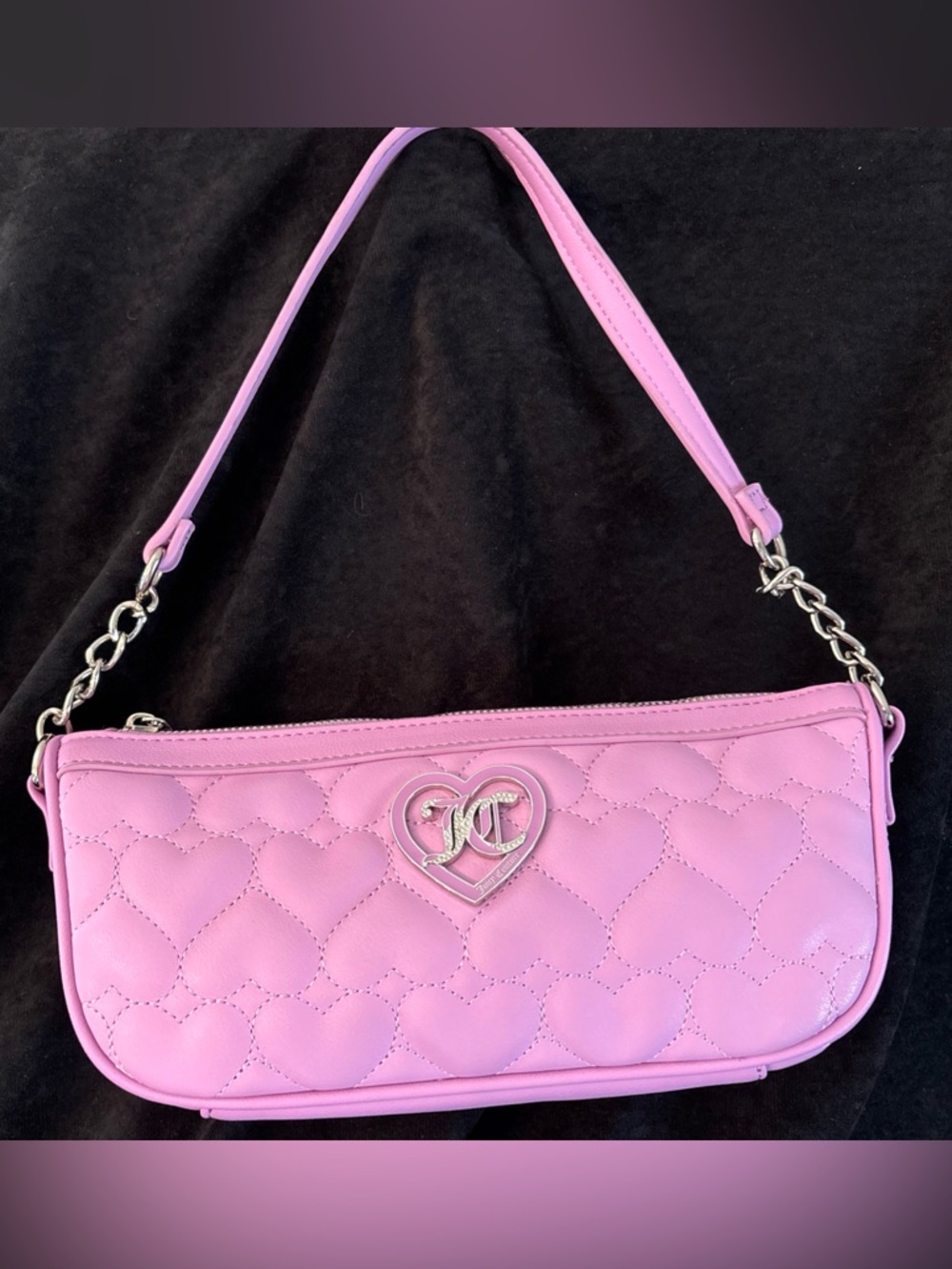 Juicy Couture Pink Purse Shoulder Bag Quilted